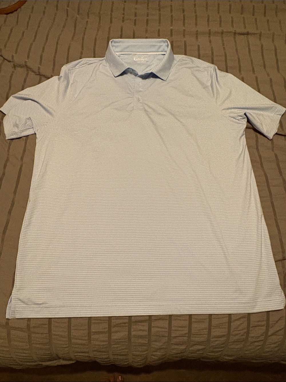 Walter Hagen Light Blue Micro-Stripe Polo